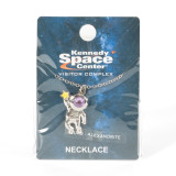 3D Astronaut Birthstone Necklace June Packaging Plastic