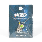 3D Astronaut Birthstone Necklace August Packaging Plastic
