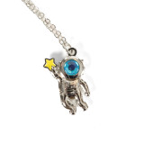 3D Astronaut Birthstone Necklace December