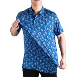 Pins & Aces NASA Space Walk Polo Blue (2)