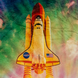 Kennedy Space Center Shuttle Tie Dye Towel (2)