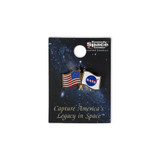 NASA Meatball & American Flags Pin (2)