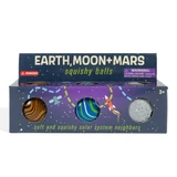 Earth, Moon, & Mars Squishy Balls (2)