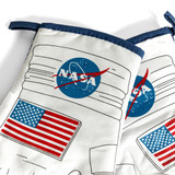 NASA Space Oven Mitts Blue Close Up NASA Space Oven Mitts Blue Close Up