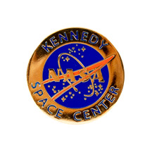 Kennedy Space Center NASA Meatball Gold Border Pin