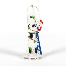 Saturn V Rocket With Santa Ornament