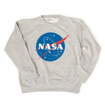 Basic NASA Meatball Crew Sweatshirt Gray