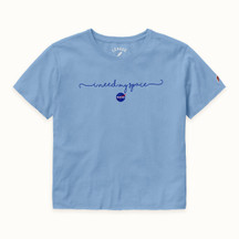 Women's I Need My Space Cropped Tee Powder Blue