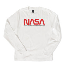 NASA Worm Long Sleeve Tee White