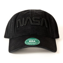NASA Worm Stitch Hat Black Front