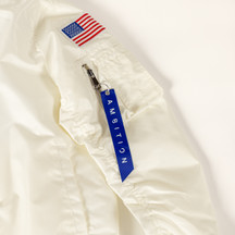 Women's Artemis Flight Jacket White Sleeve Detail