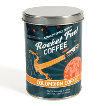 Kennedy Space Center Pier 13 Rocket Fuel Coffee Tin Front Kennedy Space Center Pier 13 Rocket Fuel Coffee Tin Front