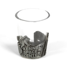Kennedy Space Center NASA Icons Metal Wrap Shot Glass