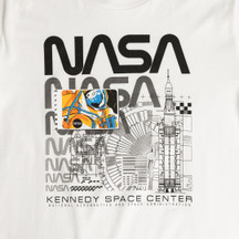 Youth NASA SLS Mural Tee White Close Up