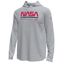Under Armour NASA Logos Tech™ Stretch Hoodie Tee Grey