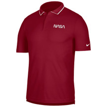 Nike NASA Worm Dri-FIT UV Golf Polo Crimson