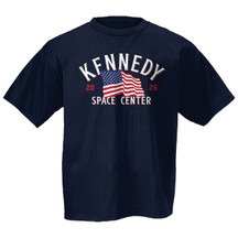 Kennedy Space Center American Flag Tee Navy