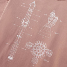 Women's SpaceX Starship Schematic Tee Pink (3)