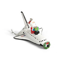 Santa on the Shuttle Ornament Side