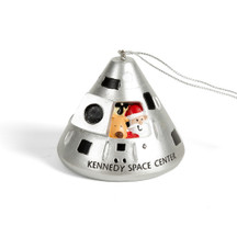 Santa and Rudolph in Capsule Ornament