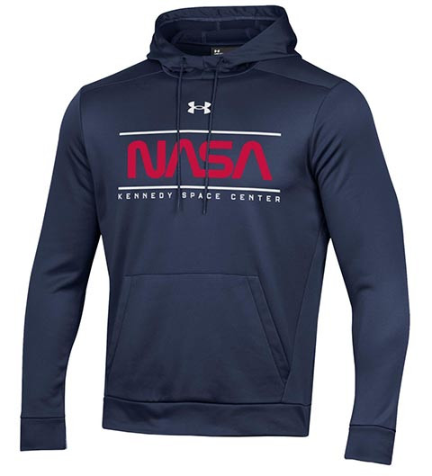 Under Armour 'WORM' Hoodie with Lines Navy - Main Image