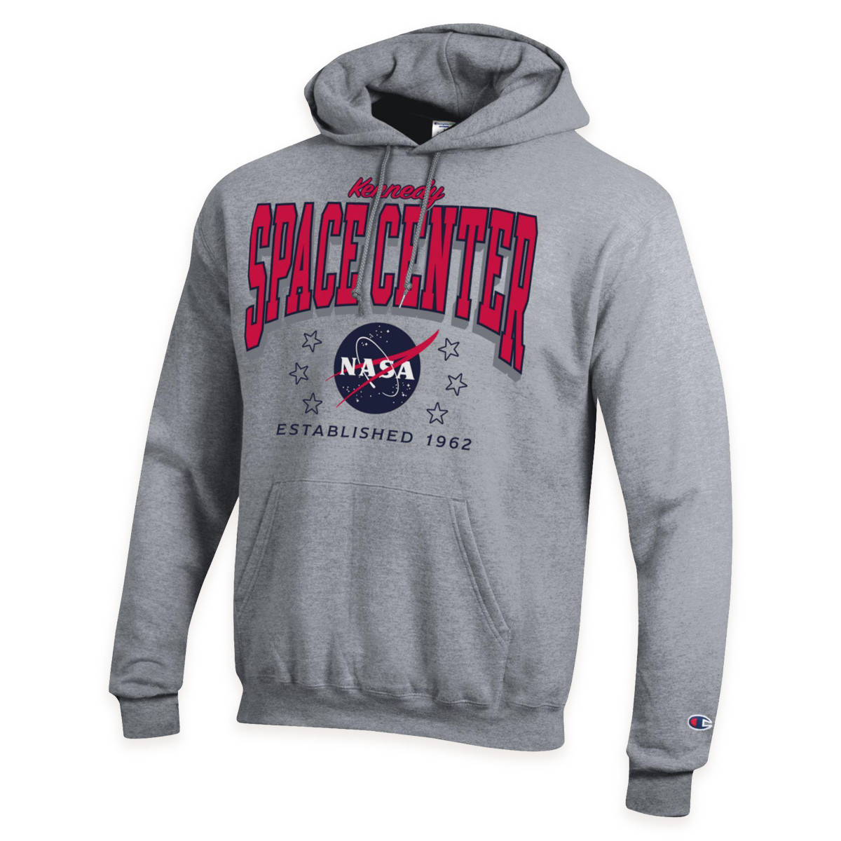 t*u様 Champion NASA Kennedy Space Center Champion Hoodie Kennedy Space Center Oxford Grey
