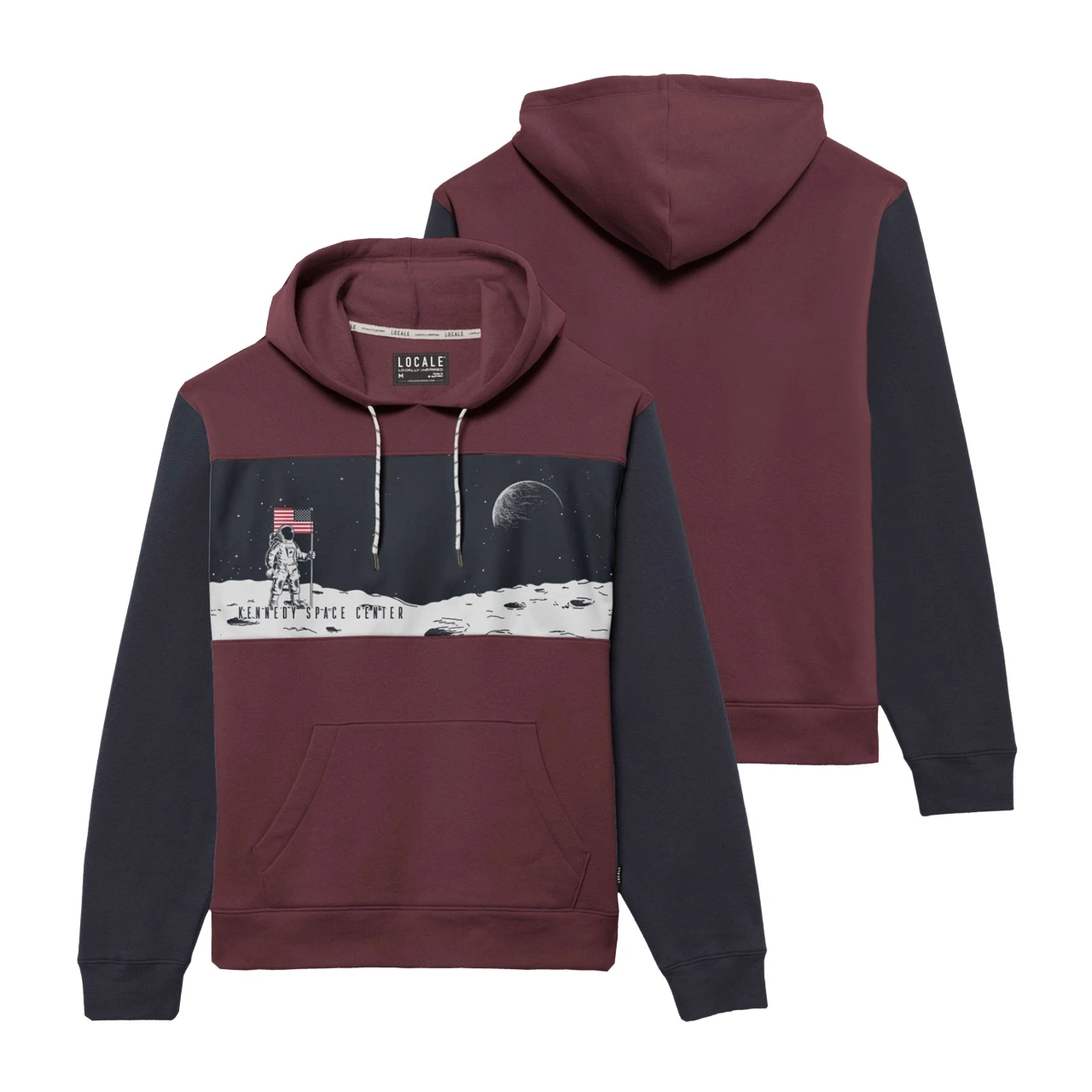Kennedy Space Center Astronaut On Moon Colorblock Hoodie