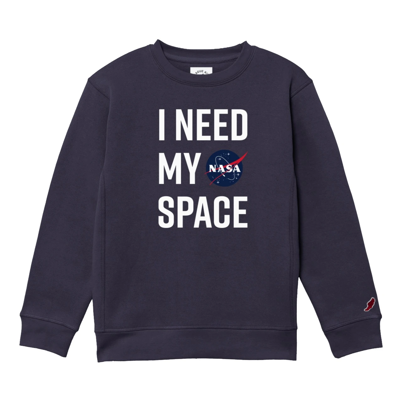 Youth I Need My Space Crew Sweatshirt Navy