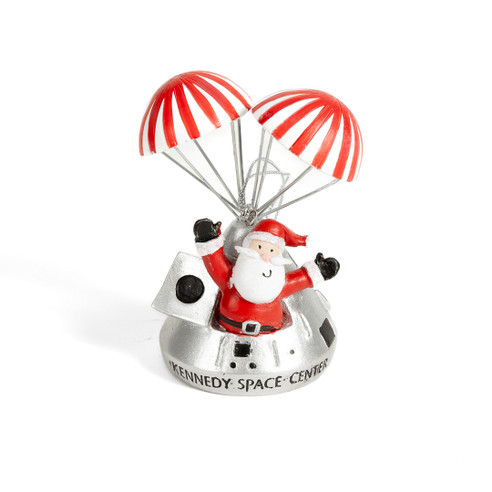Santa with Apollo 13 Landing Parachute Ornament