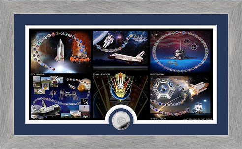 framed photo of shuttle missions NASA