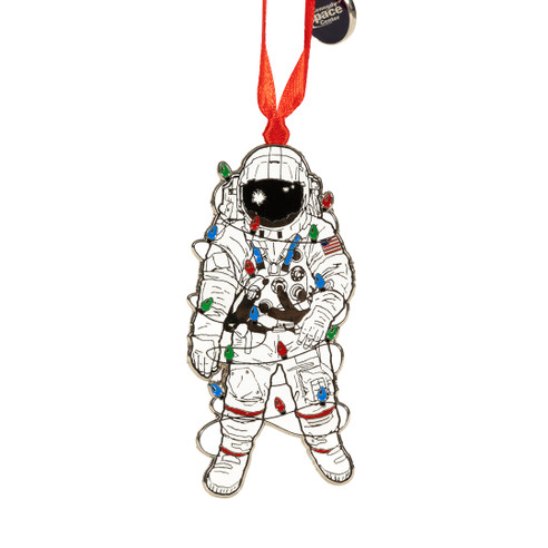 Astronaut with Lights Ornament Close Up