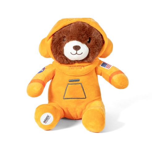 Plush Astronaut Bear Orange Suit Front