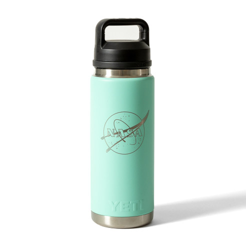 YETI Rambler 26 oz Chug Bottle NASA Meatball Seafoam Front