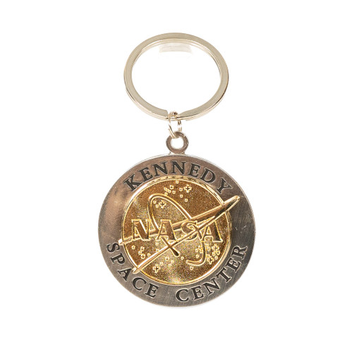 Kennedy Space Center NASA Gold & Silver Keychain