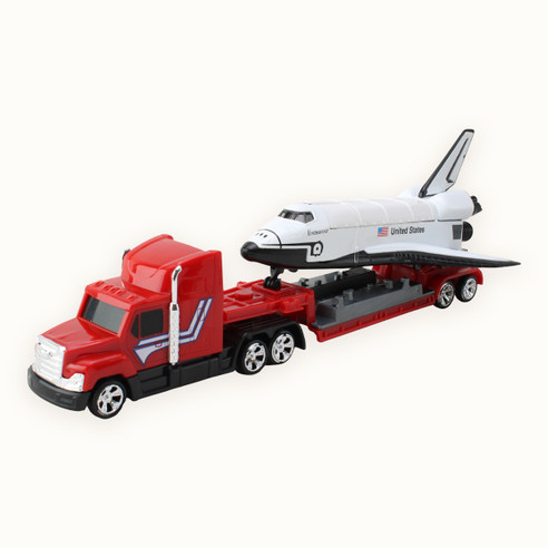 Space Shuttle With Transporter Truck
