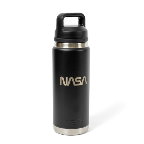 YETI Rambler® 26 oz Chug Bottle NASA Worm Black Front