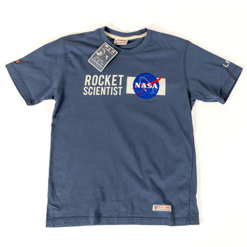 NASA Rocket Scientist Tee Washed Blue