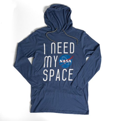 I Need My Space Long Sleeve Hoodie Tee Arctic
