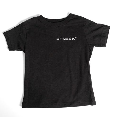 Youth SpaceX Logo Tee Black Front