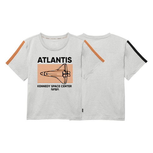 Women's Atlantis Kennedy Space Center Letters Tee White Women's Atlantis Kennedy Space Center Letters Tee White