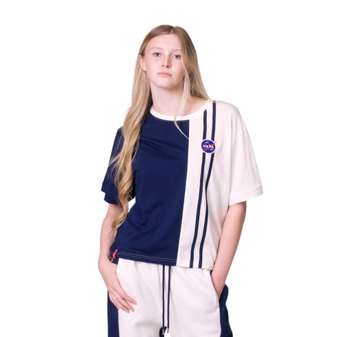 Lusso Women's Nadine NASA Meatball Tee Ink Cloud (1)