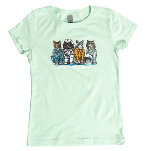 Youth Kennedy Space Center Space Cats Tee Spearmint (1)