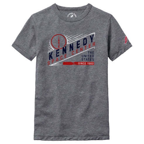 Youth Kennedy Space Center Saturn V Tee Heather Grey