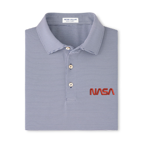 Peter Millar NASA Worm Jubilee Performance Jersey Polo Navy