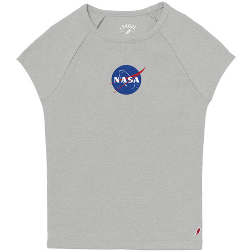 Women's NASA Meatball Ribbed Tee Steel Grey