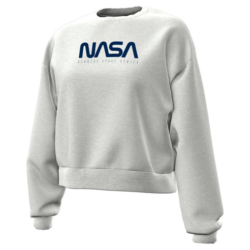 Under Armour Women's NASA Worm Icon Crew Sweatshirt Heather Silver