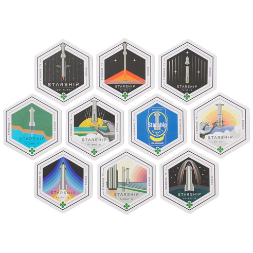 SpaceX Starship Mission Patch Coaster Set (1)