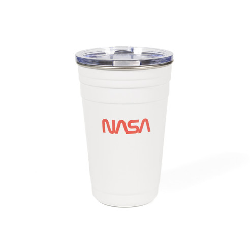 NASA Worm Tailgate 22 oz Stainless Steel Cup White (1)