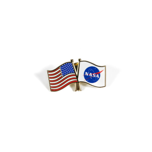 NASA Meatball & American Flags Pin (1)