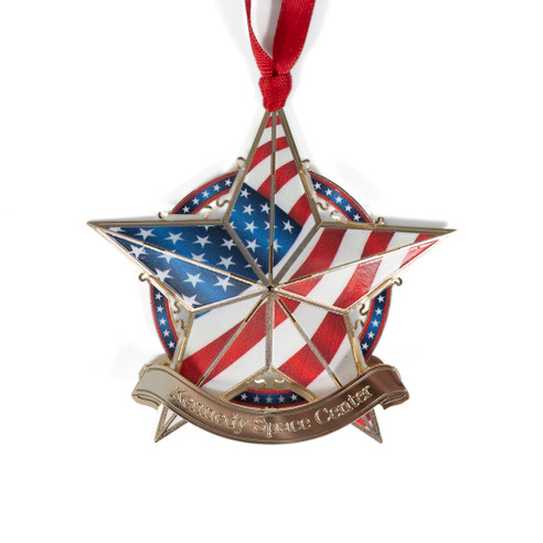 Kennedy Space Center American Flag Star Ornament (1)